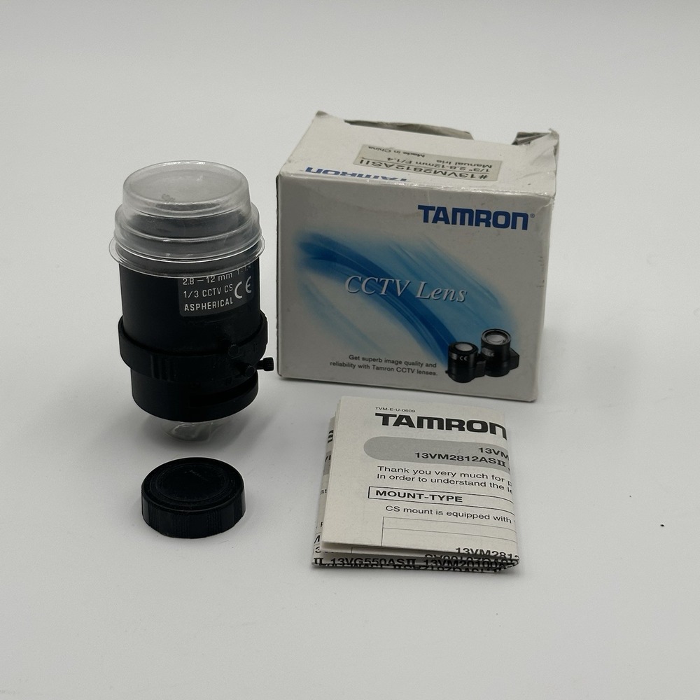 Tamron Camera Lens 2.8-12MM 1:1.4 1/3 CCTV CS Aspherical w/ Box & Manual